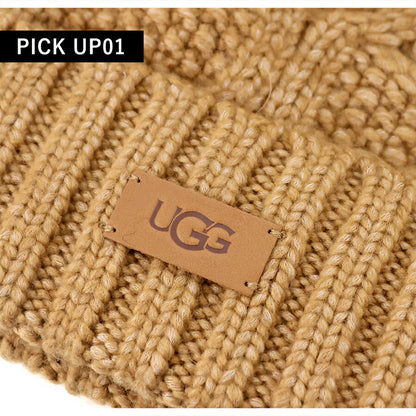 アグ ニット帽 メンズ レディース ブランド UGG CABLE BEANIE WITH POM ロゴ 100819 Chestnut 帽子 100819-CHE