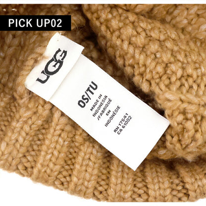 アグ ニット帽 メンズ レディース ブランド UGG CABLE BEANIE WITH POM ロゴ 100819 Chestnut 帽子 100819-CHE