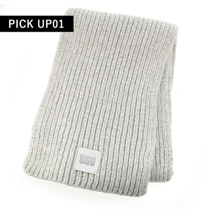 UGG 围巾男式女式品牌 UGG CHUNKY RIB 围巾标志 101106 浅灰色 配件 101106-LGY