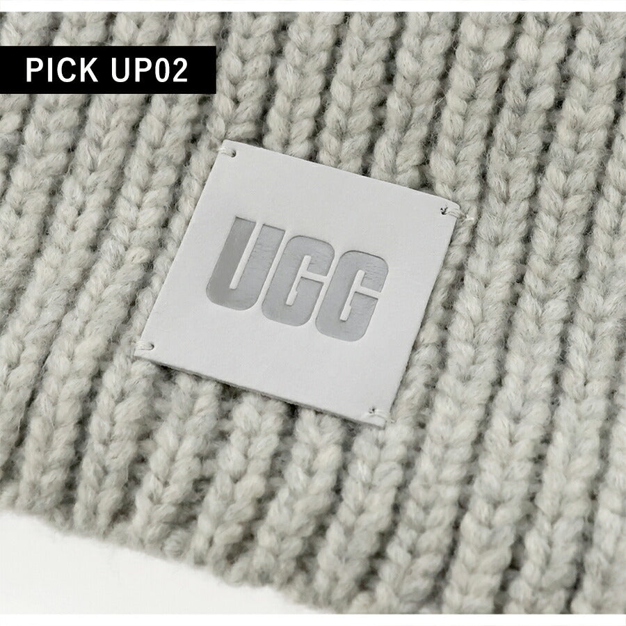 【UGGアグ】マフラー　グレー・毛糸　ブランドマフラー アグ マフラー メンズ レディース ブランド UGG CHUNKY RIB SCARF ロゴ