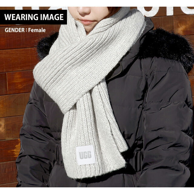 アグ マフラー メンズ レディース ブランド UGG CHUNKY RIB SCARF ロゴ