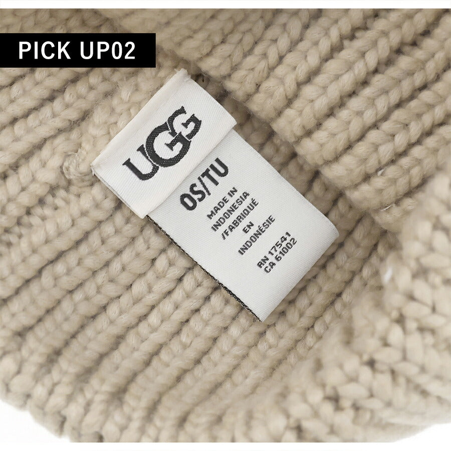 アグ ニット帽 メンズ レディース ブランド UGG CHUNKY CRAFTED RIB BEANIE ロゴ 102345 White pepper 帽子 102345-WHPR