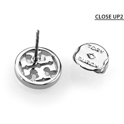 トリーバーチ ピアス レディース ブランド ミラー 真鍮 スタッド 両耳用 11165518-022 シルバー アクセサリー 11165518-022