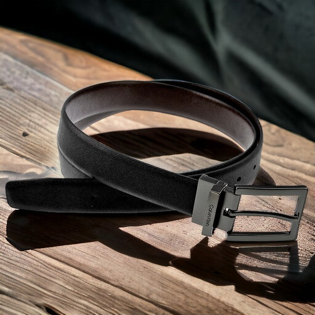 カルバンクライン ベルト メンズ ブランド Reversible Belt Split Leather 革 レザー リバーシブル 11CK010023 ブラック ダークブラウン 11CK010023