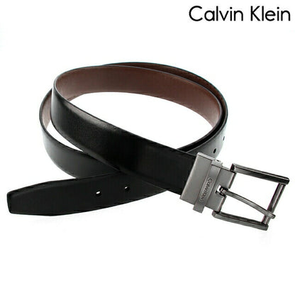 カルバンクライン ベルト メンズ ブランド Leather 革 レザー リバーシブル 11CK010024 表:ブラック 裏:ブラウン 小物 11CK010024