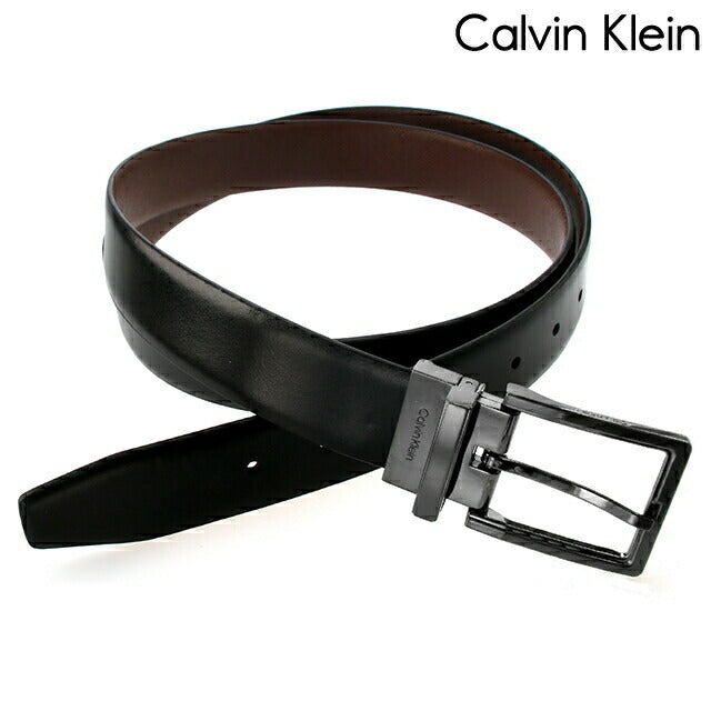 カルバンクライン ベルト メンズ ブランド Leather 革 レザー リバーシブル 11CK010026 表:ブラック 裏:ブラウン 小物 11CK010026