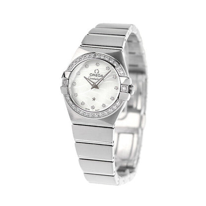 オメガ コンステレーション 24mm クオーツ 腕時計 ブランド レディース ダイヤモンド OMEGA 123.15.24.60.55.006 アナログ ホワイトシェル 白 123-15-24-60-55-006