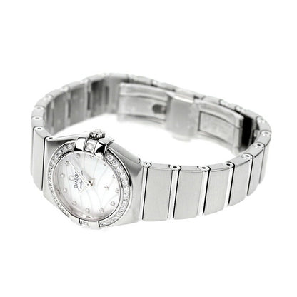 オメガ コンステレーション 24mm クオーツ 腕時計 ブランド レディース ダイヤモンド OMEGA 123.15.24.60.55.006 アナログ ホワイトシェル 白 123-15-24-60-55-006