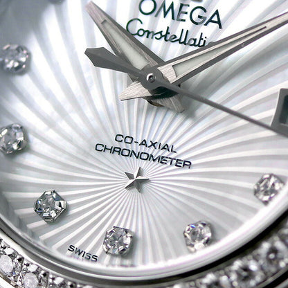 オメガ コンステレーション 27mm 自動巻き 機械式 腕時計 ブランド レディース ダイヤモンド OMEGA 123.15.27.20.55.001 アナログ ホワイトシェル 白 スイス製 123-15-27-20-55-001