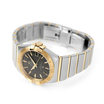 オメガ コンステレーション 34mm 自動巻き 機械式 腕時計 ブランド メンズ OMEGA 123.20.35.20.06.001 アナログ グレー イエローゴールド スイス製 123-20-35-20-06-001