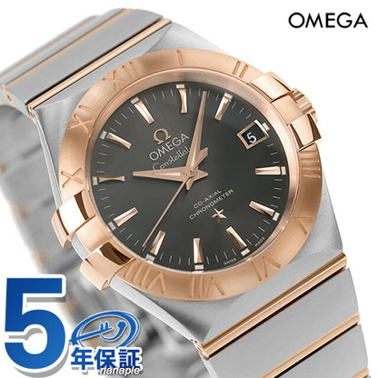 オメガ コンステレーション 34mm 自動巻き 機械式 腕時計 ブランド メンズ OMEGA 123.20.35.20.06.002 アナログ グレー レッドゴールド 赤 スイス製 123-20-35-20-06-002