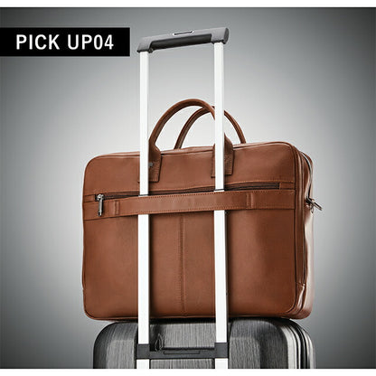 サムソナイト ビジネスバッグ Samsonite クラシック レザー ビジネスカバン パソコンバッグ PCバッグ リクルートバッグ 本革 126039-1221 Cognac 126039-1221