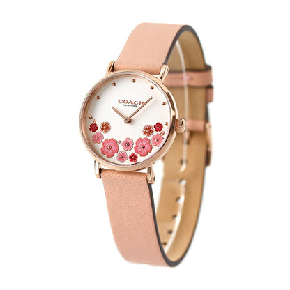 コーチ 腕時計 ブランド レディース ペリー 28mm 花 クオーツ 14503769 ホワイト ピンク 14503769