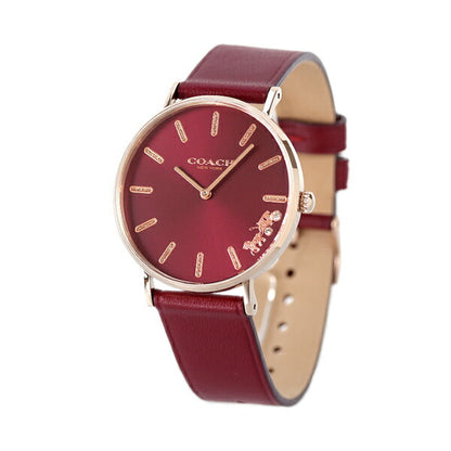 コーチ 腕時計 ブランド レディース ペリー 36mm クオーツ 14503851 ダークレッド 14503851
