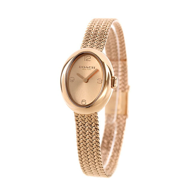 新品coach 腕時計 14501948 Coach Preston Pink Dial Pink Steel Strap Watch for Women
