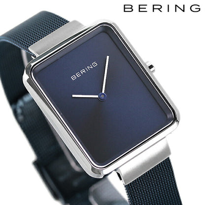 ベーリング 時計 レディース スマート スクエアコレクション 28mm 腕時計 ブランド 14528-307 ネイビー 14528-307