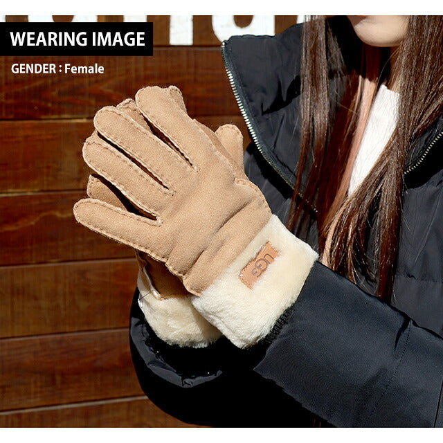 アグ 手袋 レディース ブランド UGG TURN CUFF GLOVE Mサイズ ロゴ