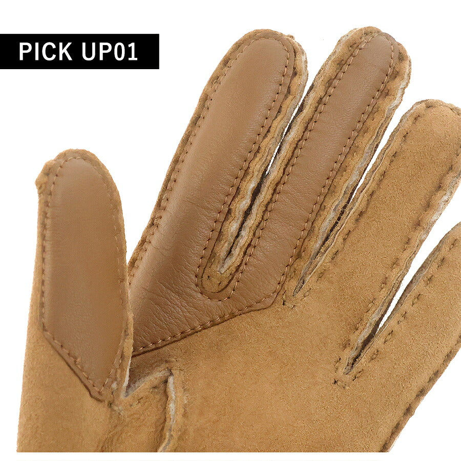 アグ 手袋 レディース ブランド UGG SHEEPSKIN SEAMED GLOVE Mサイズ 17371 Chestnut 小物 17371-CHE-M