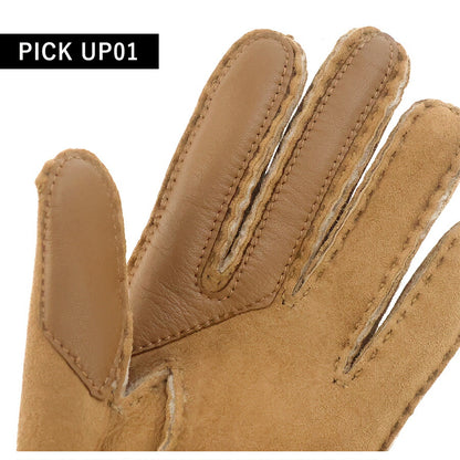 UGG 手套女士品牌 UGG SHEEPSKIN SEAMED GLOVE S 尺寸 17371 栗色配件 17371-CHE-S