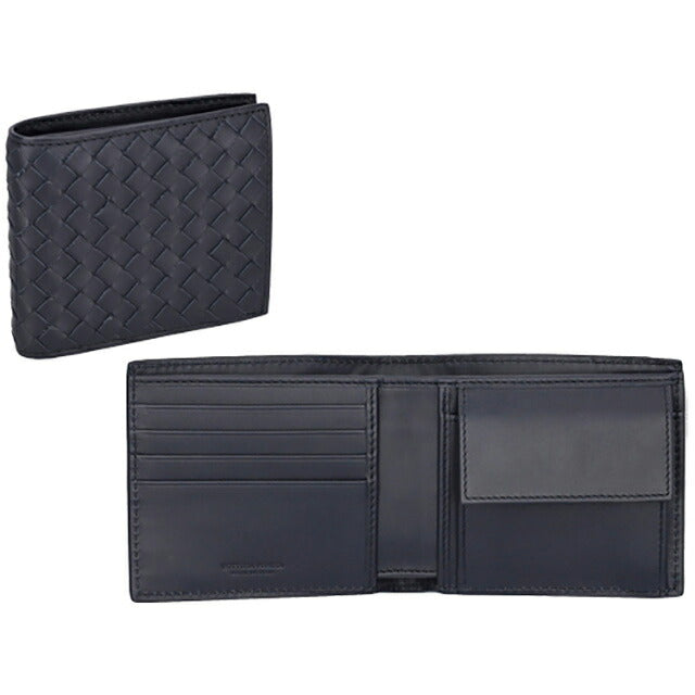 BOTTEGA VENETA 二つ折り財布 スペースネイビー メンズ 193642 BOTTEGA VENETA ボッテガヴェネタ 二つ折り財布 イントレ