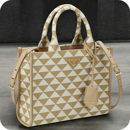 プラダ トートバッグ レディース ブランド PRADA 1BA354 ベージュ/ホワイト 1BA354TRI-JAOOM-CO-TA