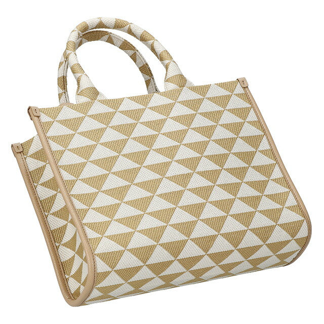プラダ トートバッグ レディース ブランド PRADA 1BA354 ベージュ/ホワイト 1BA354TRI-JAOOM-CO-TA