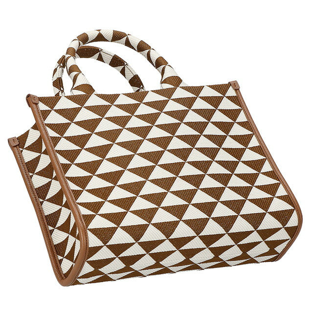 プラダ トートバッグ レディース ブランド PRADA 1BA354 ブラウン/ホワイト 1BA354TRI-JAOOM-TB-TA