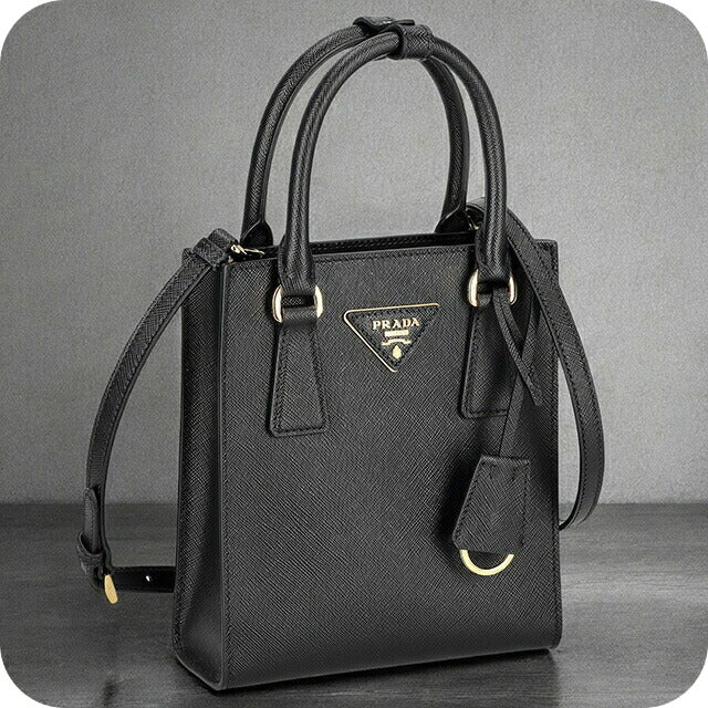 プラダ ハンドバッグ レディース ブランド PRADA レザー 1BA358 ブラック 1BA358S-LUEOO-NER