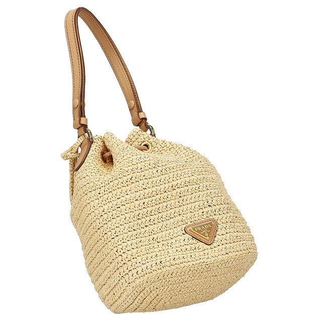 PRADA バケットバッグ ナチュラルベージュ レディース 1BE068 350517499_5.jpg