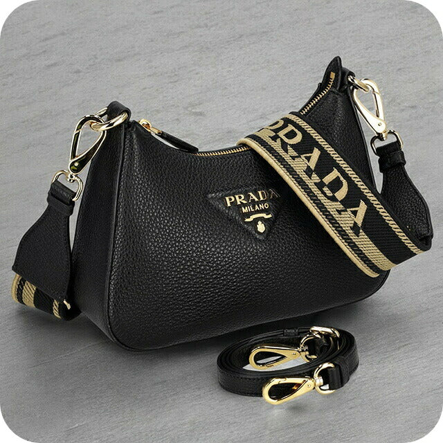 プラダ ショルダーバッグ レディース ブランド PRADA レザー 1BH193 ブラック 1BH193V-DAIS3OM-NERC