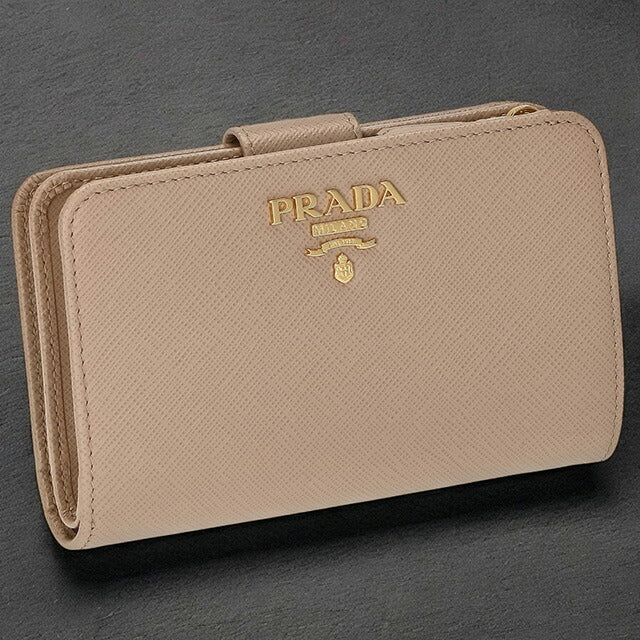 プラダ 二つ折り財布 レディース ブランド PRADA レザー 1ML225 ベージュ 1ML225S-ME-CIP