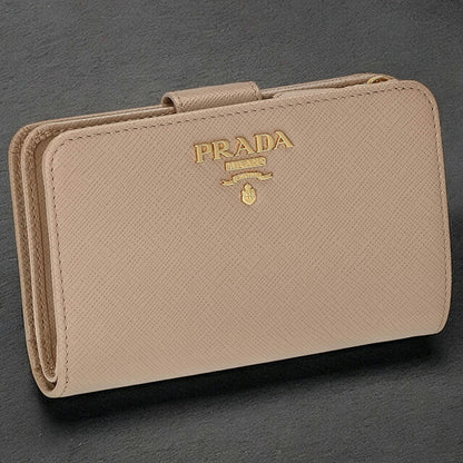 プラダ 二つ折り財布 レディース ブランド PRADA レザー 1ML225 ベージュ 1ML225S-ME-CIP