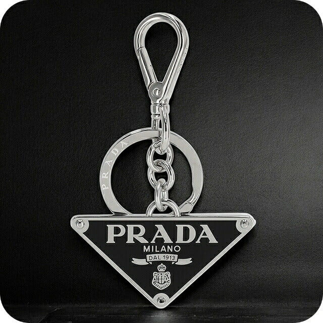 プラダ キーリング メンズ レディース ブランド PRADA 1PS057 シルバー/ブラック 1PS057ACC-SMA-AC-NE