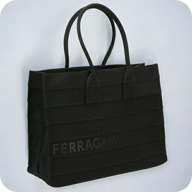 フェラガモ トートバッグ レディース ブランド Ferragamo 213985FABRIC NER 765 607 ブラック 213985FABRIC-NER-765-607