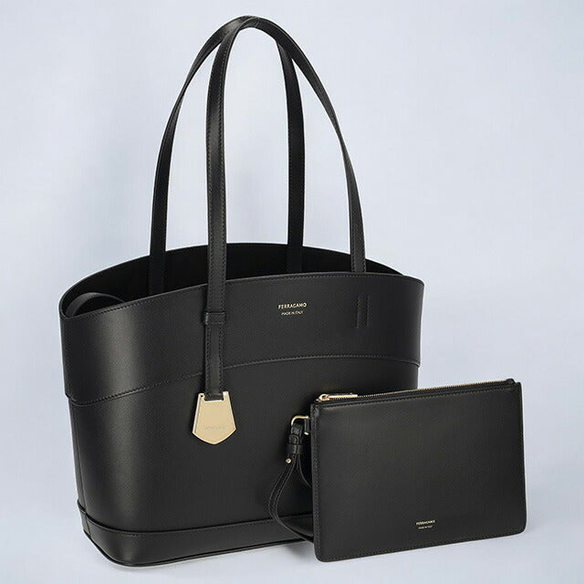 フェラガモ トートバッグ レディース ブランド Ferragamo 216797CALF NER 770 619 ブラック 216797CALF-NER-770-619