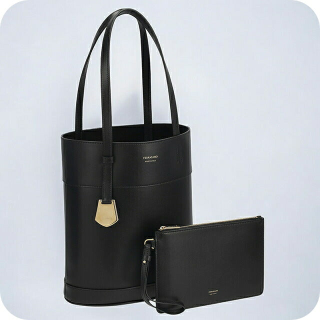 フェラガモ トートバッグ レディース ブランド Ferragamo 217533CALF NER 770 686 ブラック 217533CALF-NER-770-686