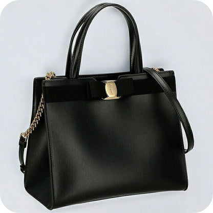 フェラガモ ハンドバッグ レディース ブランド Ferragamo 21I290CALF NER 734 058 ブラック 21I290CALF-NER-734-058