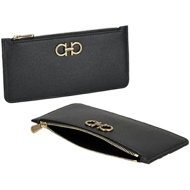 フェラガモ カードケース メンズ レディース ブランド Ferragamo 220404CALF NERR 758 555 ブラック 220404CALF-NERR-758-555