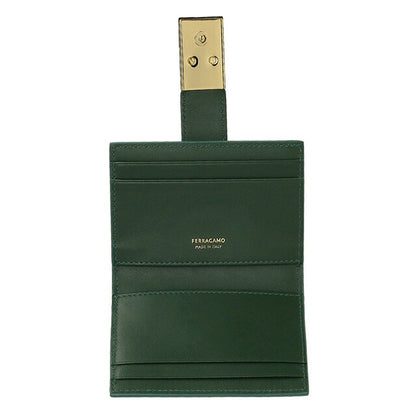 フェラガモ カードケース レディース ブランド Ferragamo 220552CALF FORGR 775 125 グリーン 220552CALF-FORGR-775-125