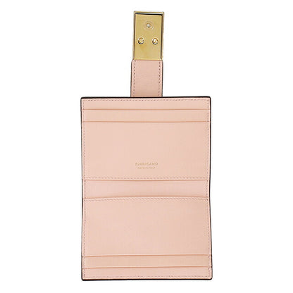 フェラガモ カードケース レディース ブランド Ferragamo 220552CALF NE NP 770 880 ブラック/ピンク 220552CALF-NE-NP-770-880