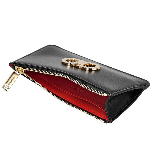 フェラガモ カードケース レディース ブランド Ferragamo 220629CALF NE FR 770 767 ブラック/レッド 220629CALF-NE-FR-770-767