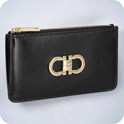 フェラガモ カードケース レディース ブランド Ferragamo 220629CALF NE FR 770 767 ブラック/レッド 220629CALF-NE-FR-770-767