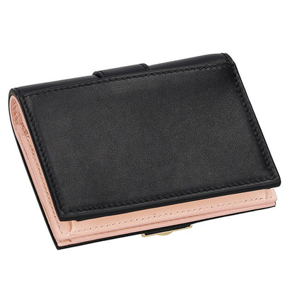 フェラガモ 二つ折り財布 レディース ブランド Ferragamo 220633CALF NE NP 770 850 ブラック/ピンク 220633CALF-NE-NP-770-850