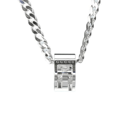 グッチ ネックレス GUCCI カットアウトG ペンダント シルバー925 Gリング メンズ レディース 223351 J8400 8106 シルバー アクセサリー 記念品 ギフト 223351-J8400-8106