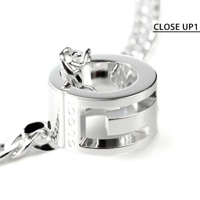 グッチ ネックレス GUCCI カットアウトG ペンダント シルバー925 Gリング メンズ レディース 223351 J8400 8106 シルバー アクセサリー 記念品 ギフト 223351-J8400-8106