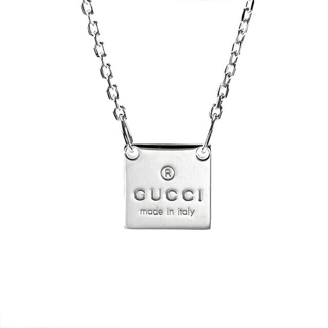 グッチ ネックレス メンズ レディース ブランド トレードマーク スターリングシルバー プレート 223514 J8400 8106 シルバー アクセサリー 223514-J8400-8106