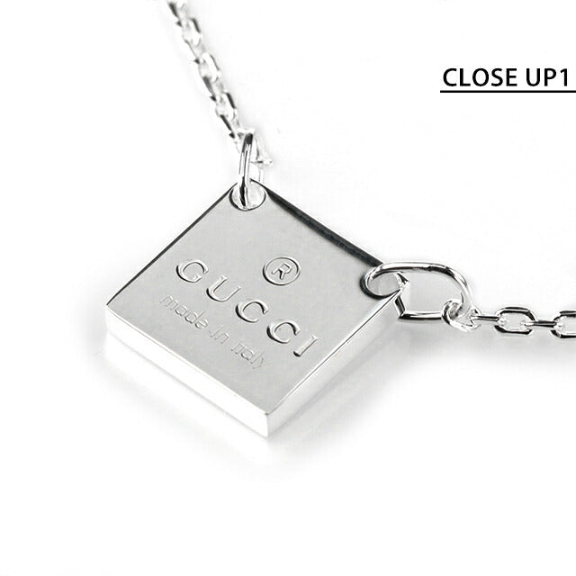 グッチ ネックレス メンズ レディース ブランド トレードマーク スターリングシルバー プレート 223514 J8400 8106 シルバー アクセサリー 223514-J8400-8106