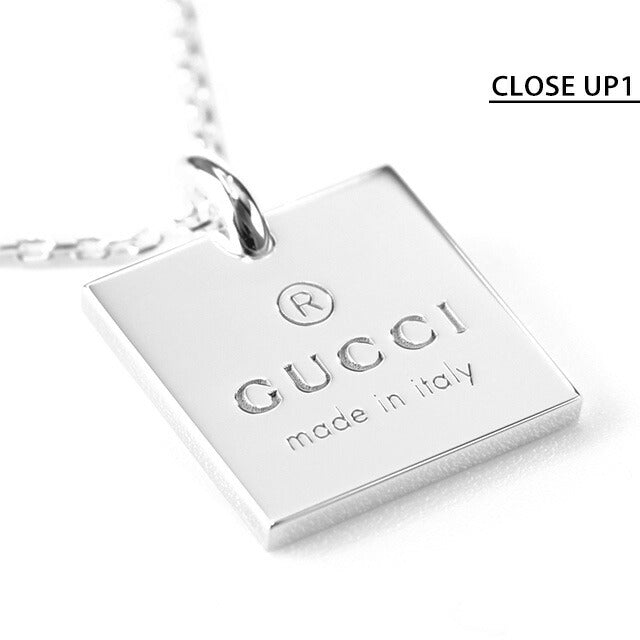 グッチ ネックレス GUCCI スクエアプレート ペンダント シルバー925 メンズ レディース 223869 J8400 8106 シルバー アクセサリー 記念品 プレゼント ギフト 223869-J8400-8106