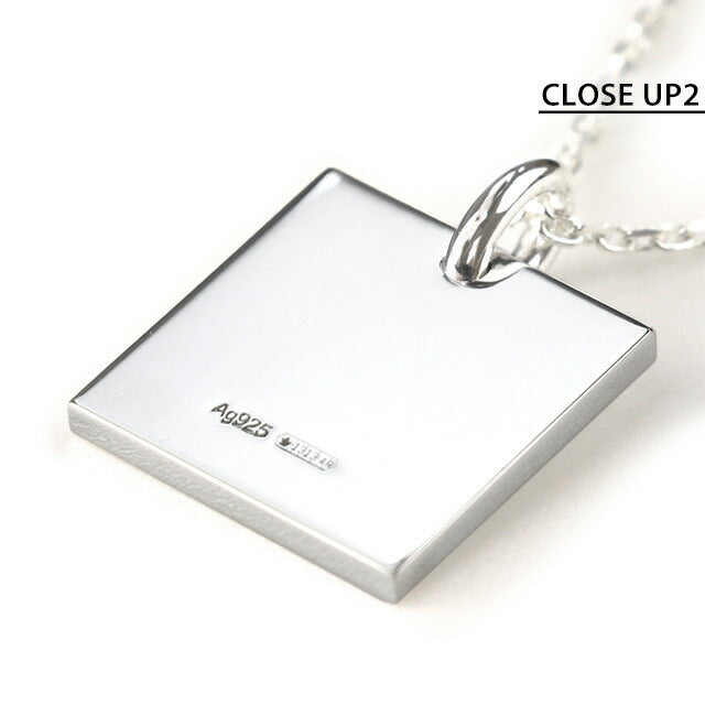 GUCCI スクエアプレートネックレス　シルバー　925 GUCCI グッチ ネックレス スクエア プレート シルバー925