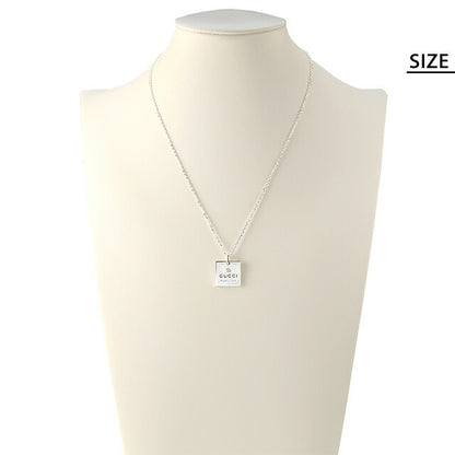 グッチ ネックレス GUCCI スクエアプレート ペンダント シルバー925 メンズ レディース 223869 J8400 8106 シルバー アクセサリー 記念品 プレゼント ギフト 223869-J8400-8106